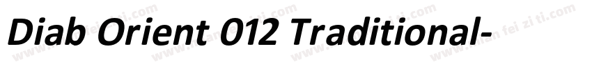 Diab Orient 012 Traditional字体转换